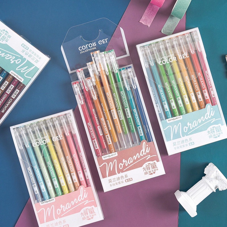 

ART D9N Morandi Real Colors Gel Pen Set 9pc Pulpen warna warni Color pen berwarna Colour pen