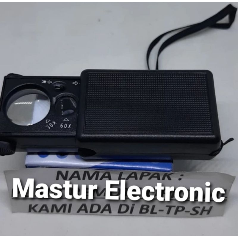 

KACA PEMBESAR MAGNIFER LUP 60X DAN 30X ADA LAMPU CEK UANG NYA ORIGINAL