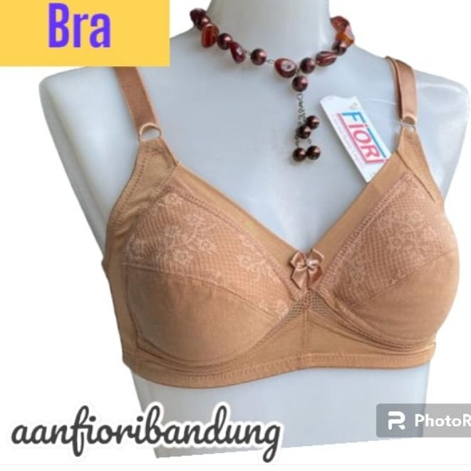 FIORI Bra OFELIA Ver 03 MILKCOFFEE | Bra Tanpa Kawat Tanpa Busa Kait 2 | Payudara Kecil Sedang