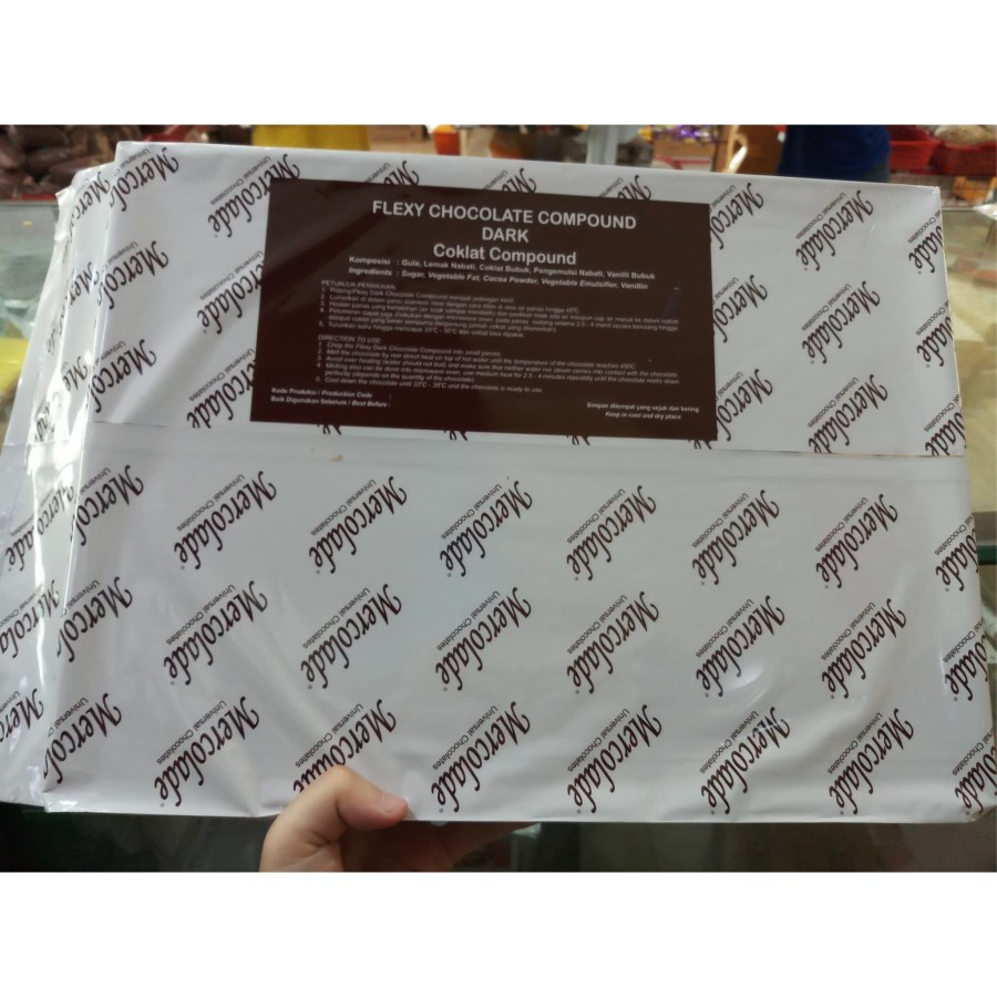 

COKLAT MERCOLADE DARK COMPOUND FLEXY 4x5KG - PER DUS - GOJEK GRAB