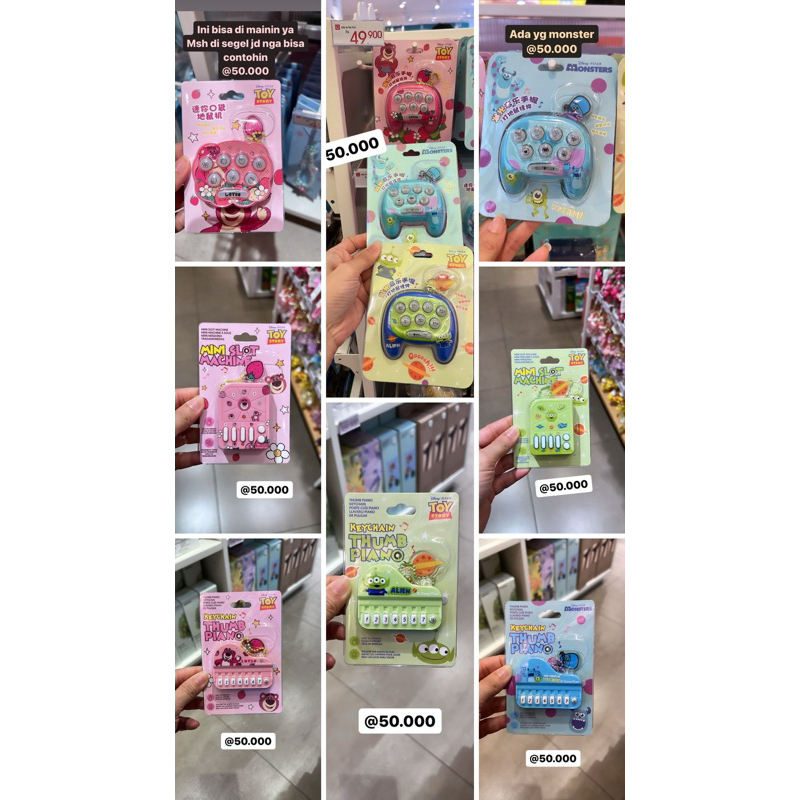 Mainan Lotso Miniso x Disney | Games Toy Story POP-IT Alien , Lotso ,Sully Cloud | Game Joystick Lot