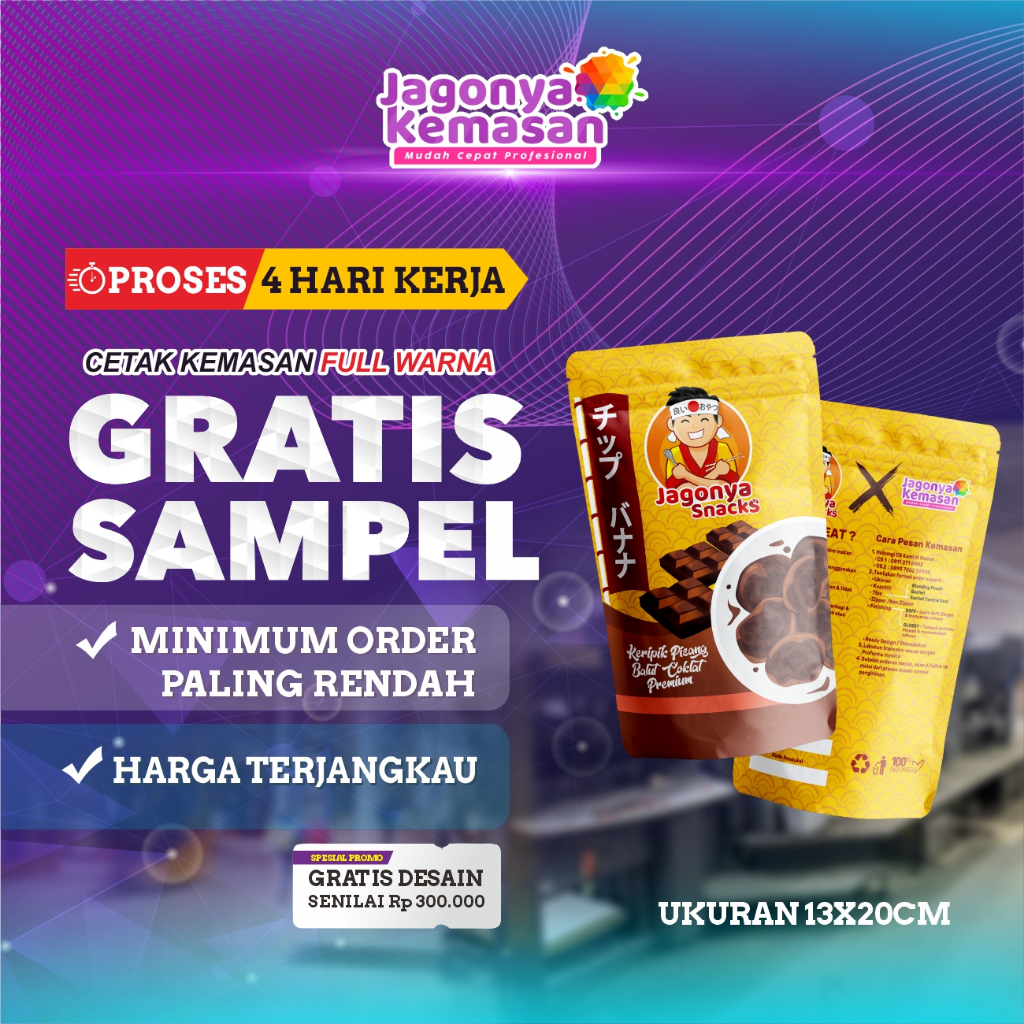 CETAK KEMASAN STANDING POUCH FULL PRINT  (SAMPEL)