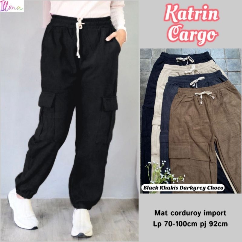 Katrin cargo / celana jogger wanita celana panjang cargo jogger cargo wanita
