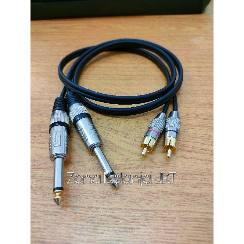KABEL AUDIO MIXER JACK AKAI 6.5MM TO JACK RCA / KABEL AUDIO JACK RCA TO JACK AKAI