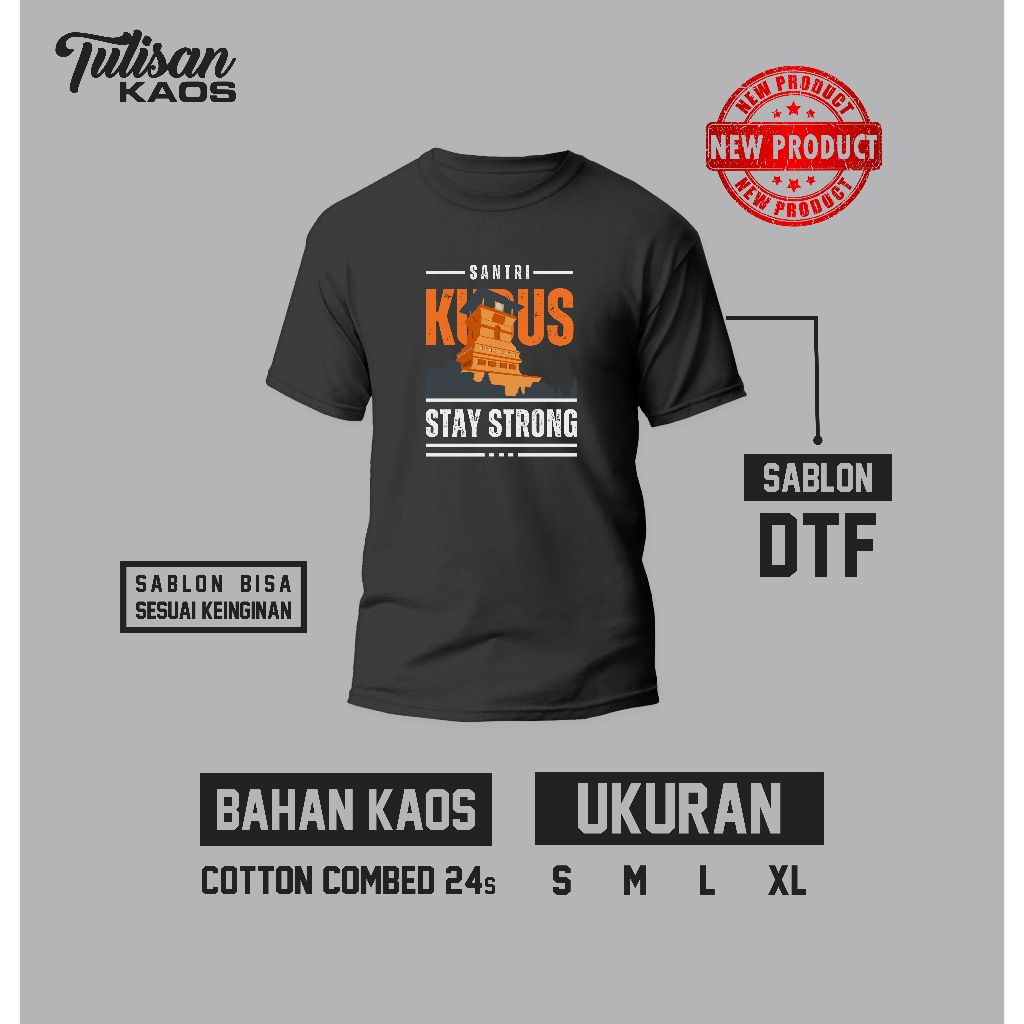 Kaos Santri Menara Kudus (Custom Kaos)