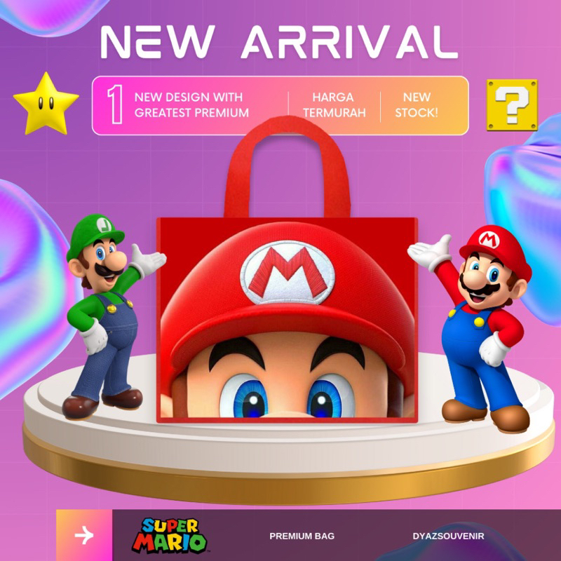 

Tas Goodiebag Super Mario New Souvenir Stylish