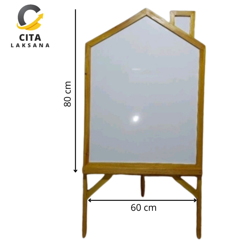 

papan tulis whiteboard stand 60cm x80cm gratis spidol+penghapus