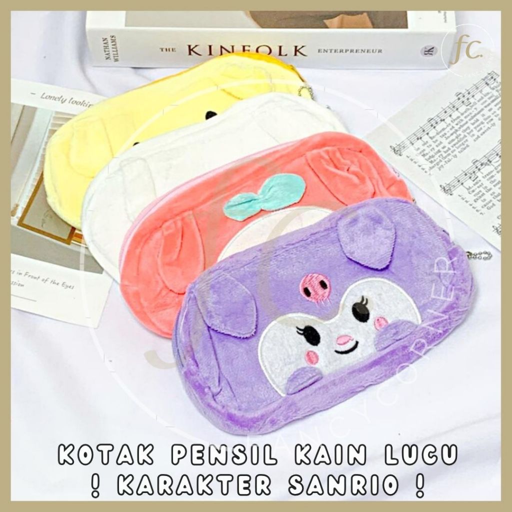 

Kotak Tempat Pensil / Soft Plush Pencil Case Plushie Velvet Boneka Kain Bulu Beludru Kartun Sanrio My Melody Cinnamoroll Pompompurin Kuromi Pink Fuschia Kelinci Cute Rabbit Bunny Kuping Kaki V2 Alat Tulis Miniso Harga Grosir Ready COD