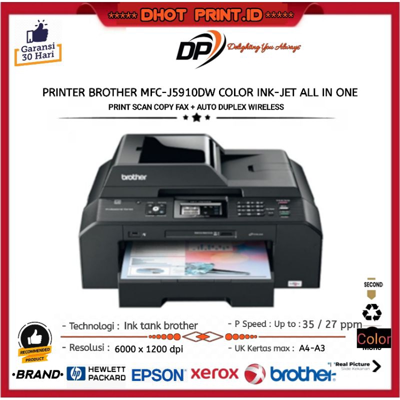 Printer Brother MFC-J5910Dw Color ink-jet Multifungsi A3