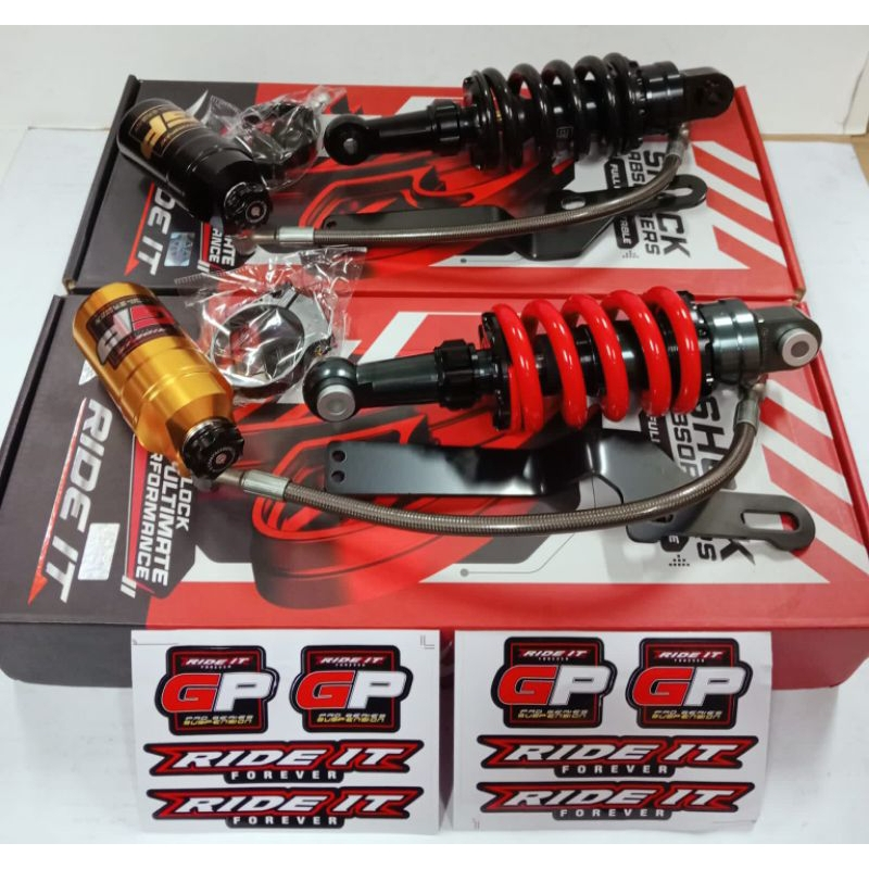MONOSHOCK SHOCK BELAKANG RIDE IT GP 103 UKURAN 250MM SATRIA 2TAK SATRIA HIU SATRIA LUMBA LUMBA KLIK 
