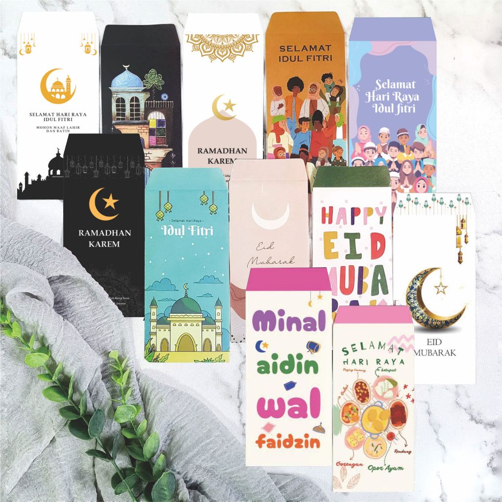 

( ISI 10 ) AMPLOP LEBARAN IDUL FITRI AESTETIK MOTIF BANYAK / AMPLOP THR LEBARAN