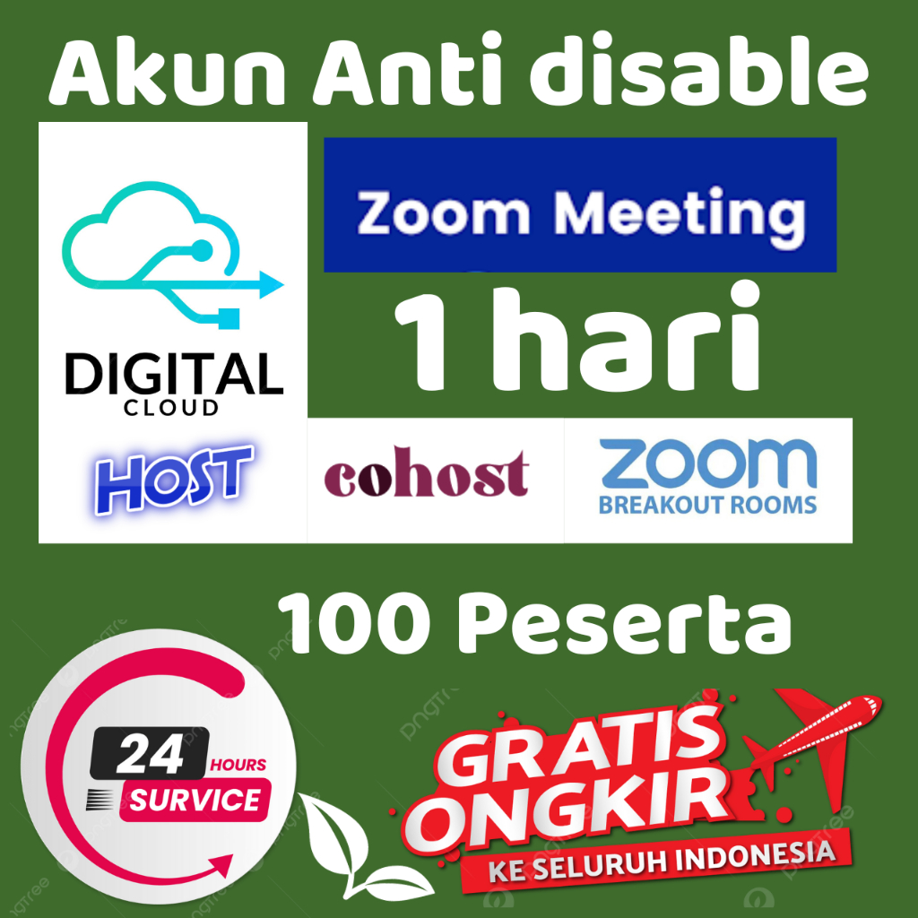 Sewa Harian zoom 100 Peserta 1 hari Unlimited meeting Bergaransi