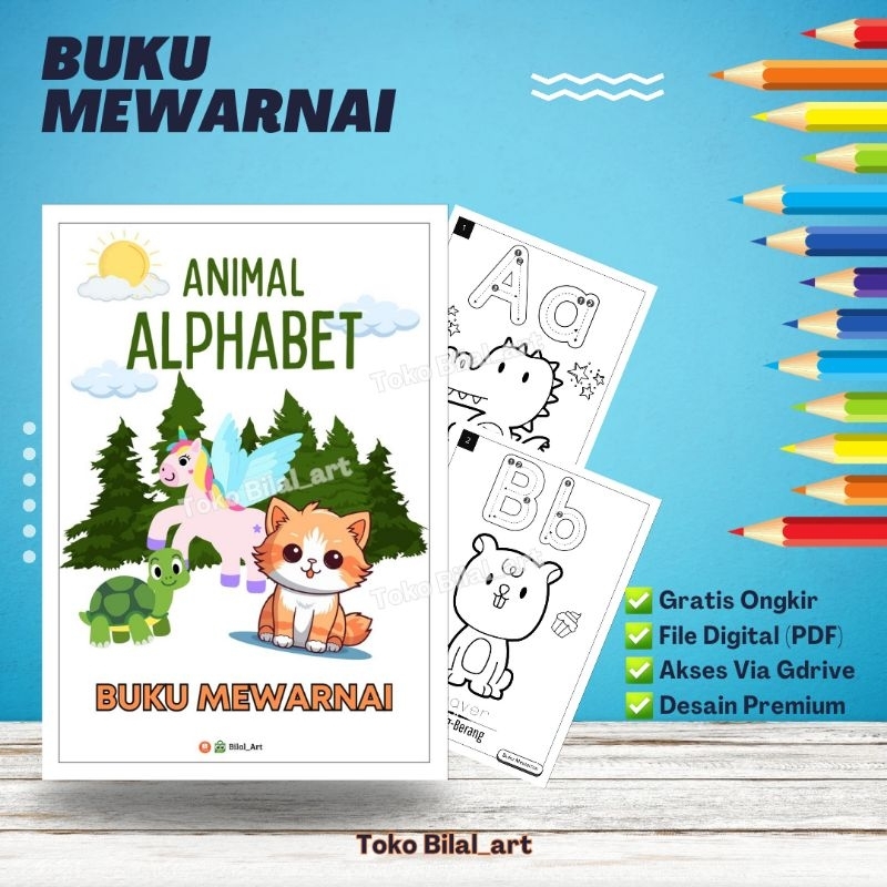 

Buku Mewarnai Anak - Animal Alphabet