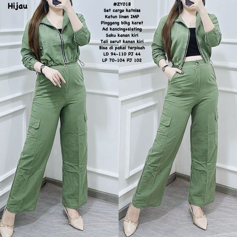 Dapat hitam, #ZY018 Set cargo katniss 158.000 DETAIL DI PICT