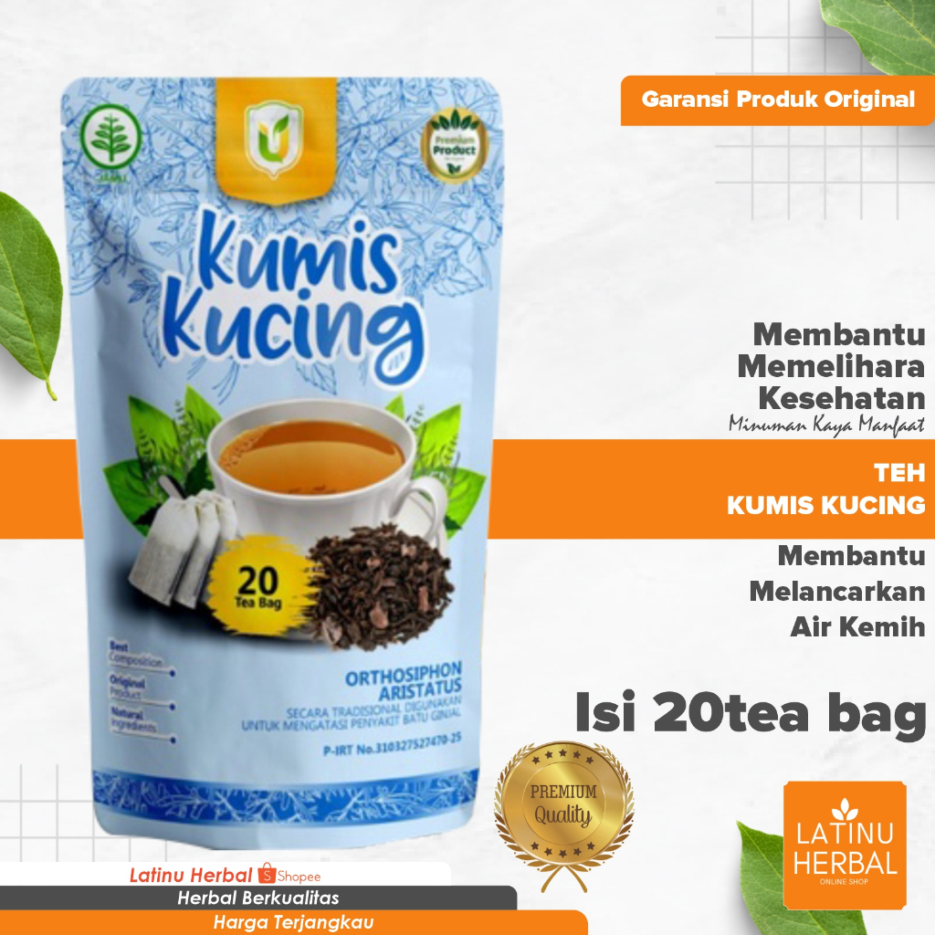 

Teh Celup Kumis Kucing Herbal Batu Ginjal Lancar Kemih Asli Original