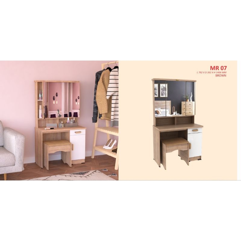 MEJA RIAS MINIMALIS FULL KACA & KACA PANJANG BANDUNG