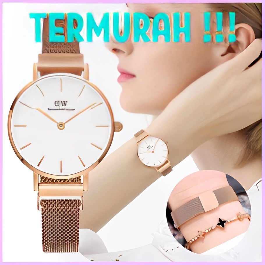 Ready Stock CODJam Tangan Wanita Rantai Magnet Murah  Arloji Fashion Korea  el Pria  Couple  DD23 Ba