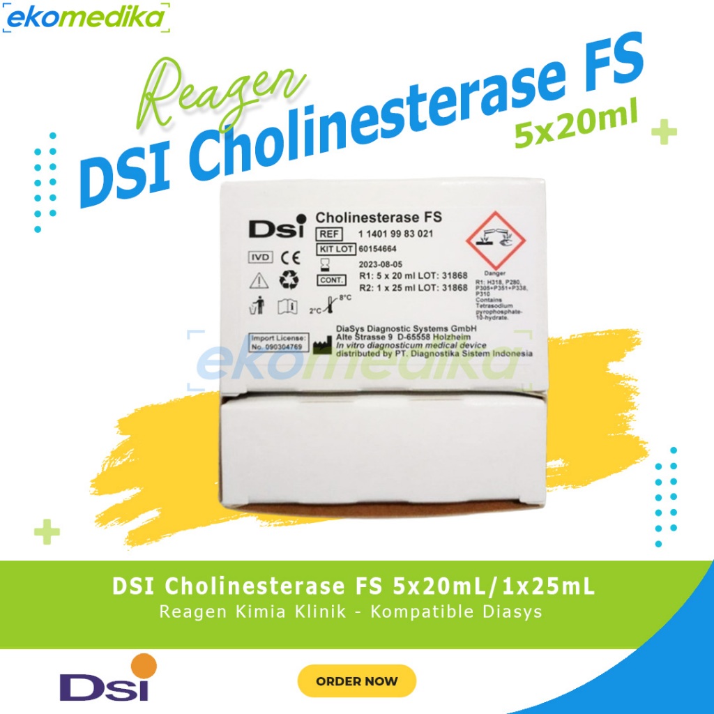 Reagen DSI Cholinesterase - Cholinestrase FS 5x20ml Std 1x25ml