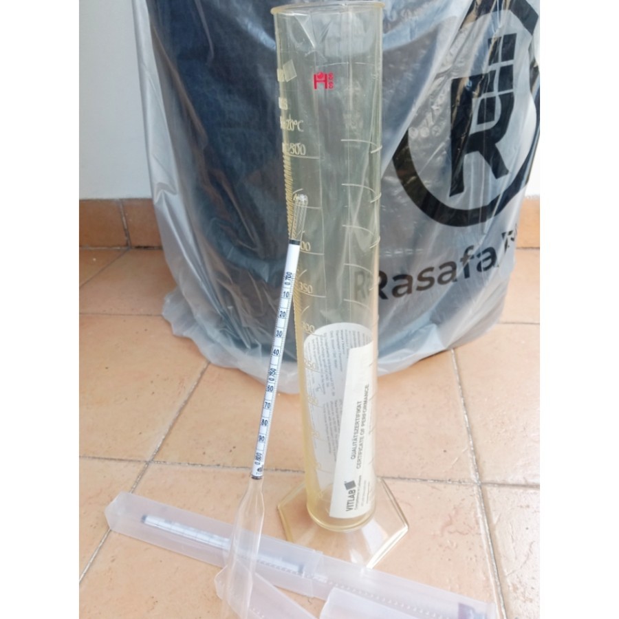 Set Lengkap Test Density BBM 3 pcs Hydrometer Bensin,Hydrometer Solar