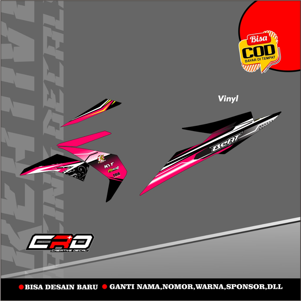 sticker striping motor honda beat esp desain terbaru free request nama nmr