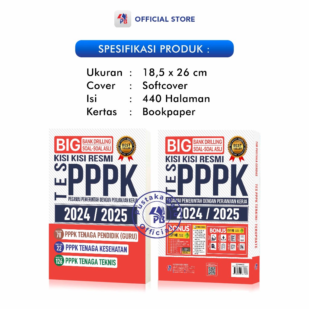 Buku cpns dan pppk 2024 2025 Best Seller Untuk Umum ( Pendidik, Kesehatan, Teknis ) : Big Drilling Kisi Kisi Resmi Tes CPNS Terkini Terupdate Fr Berdasarkan Kepmenpan RB No 651 Tahun 2023 / Biig Drilling Kisi Kisi Resmi Tes PPPK  2024-5