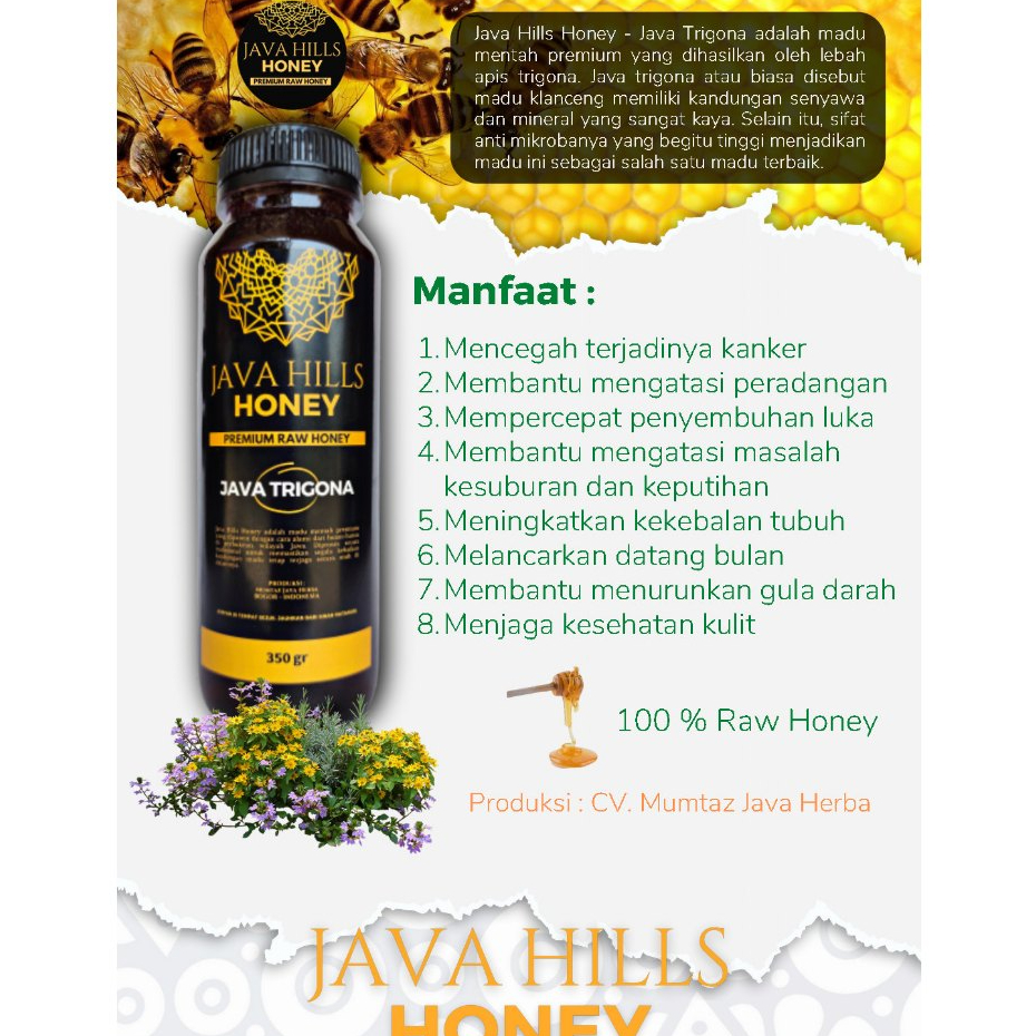 

Madu Java Trigona 350 Gr | Java Hills | Raw Honey