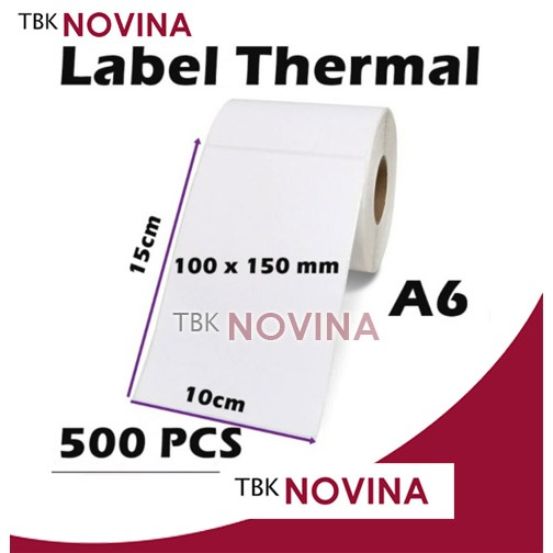 

LABEL THERMAL A6 100x150 / STIKER RESI PACKING / LABEL STIKER THERMAL BARCODE