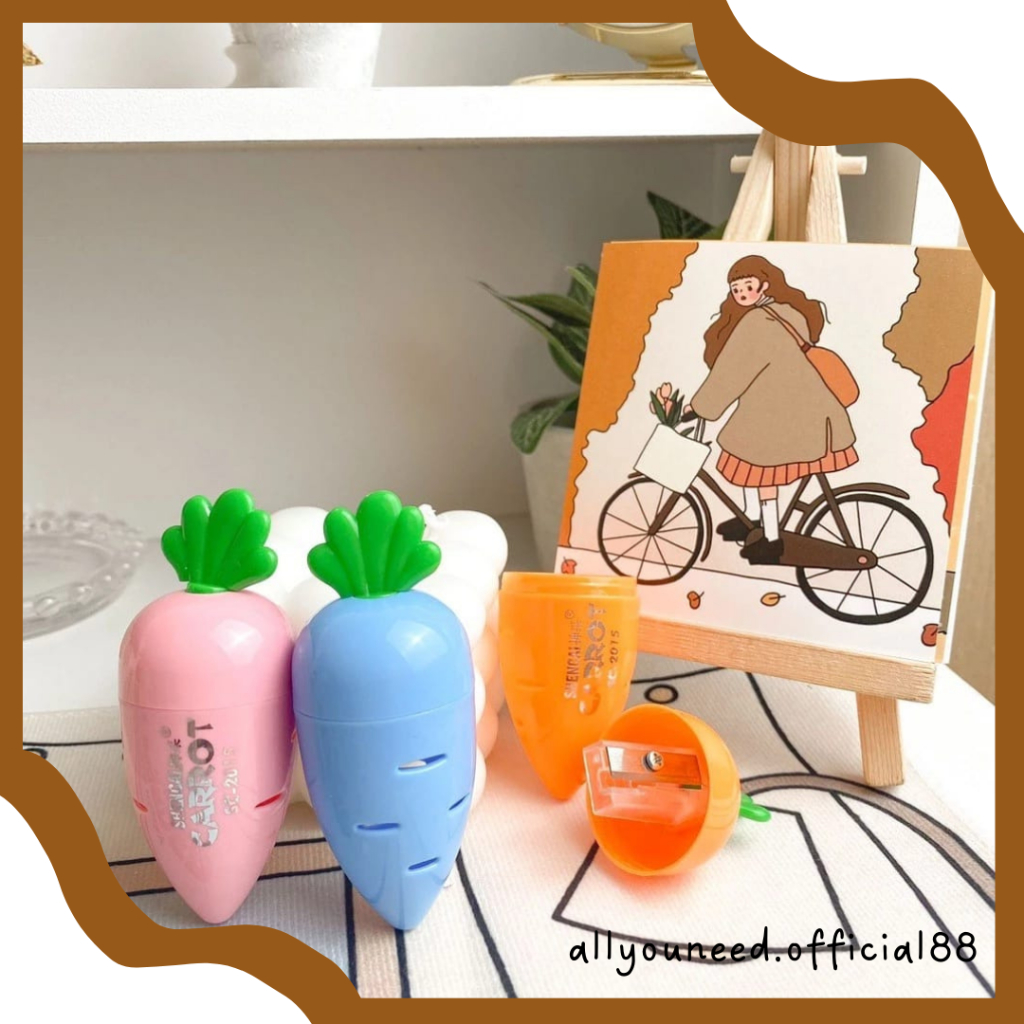 

✿AYN✿ Peraut Pensil Motif Wortel Karakter Cute Peralatan Sekolah