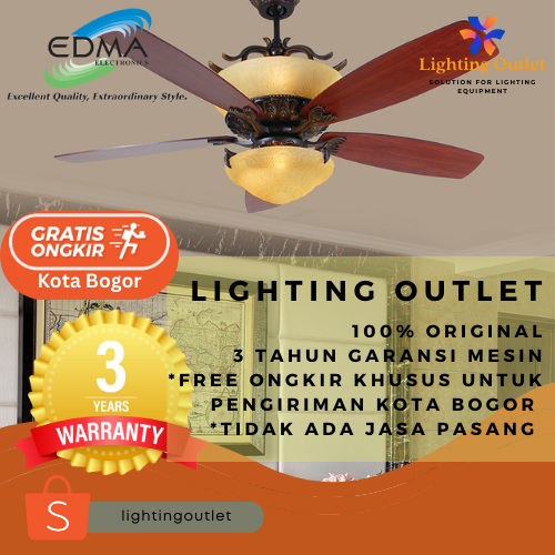 Kipas Angin Gantung Plafon MT Edma 60" Versailles Remote Control
