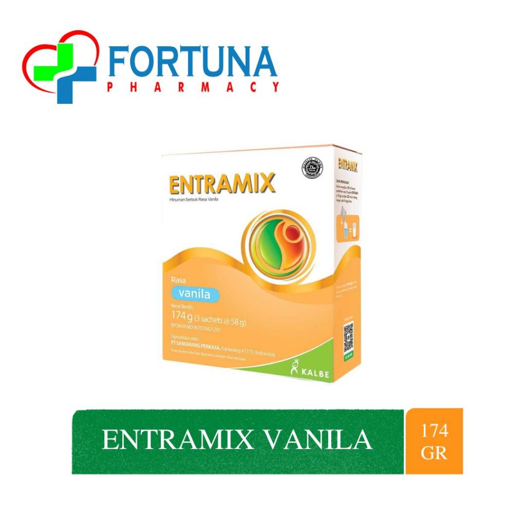 

Entramix 174 gram - Nutrisi Seimbang Khusus Dewasa Rasa Vanila