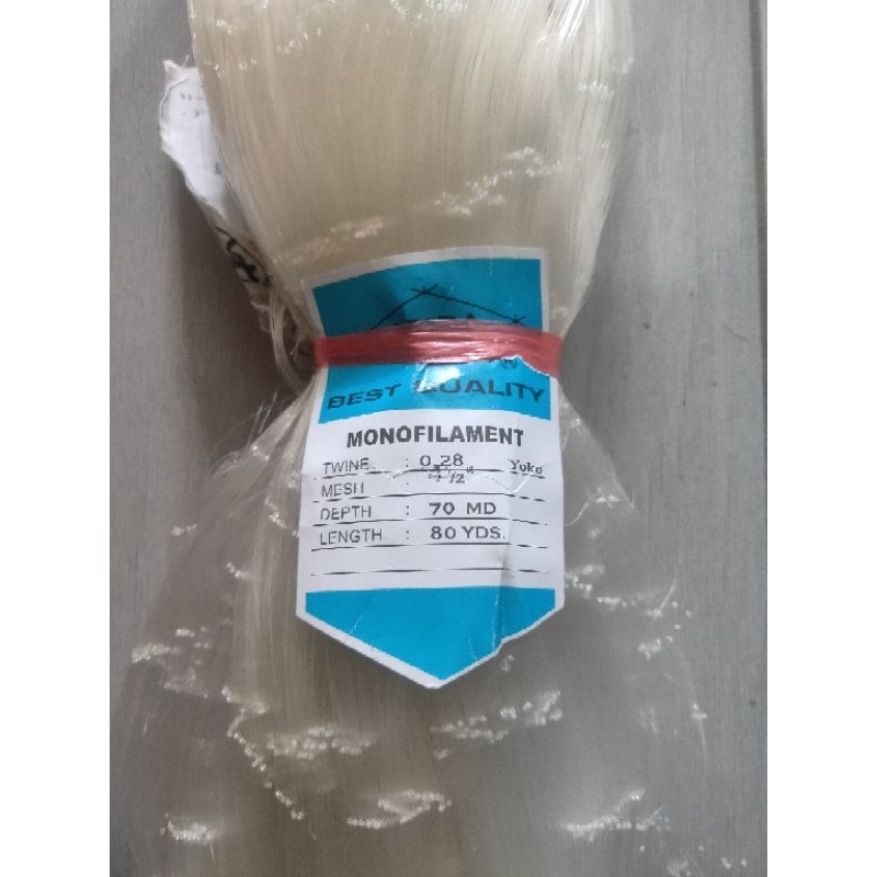 jaring ikan arida 0.28"4½ inchi"70md/80yds yoko mata jaring tegak pukat jaring ikan
