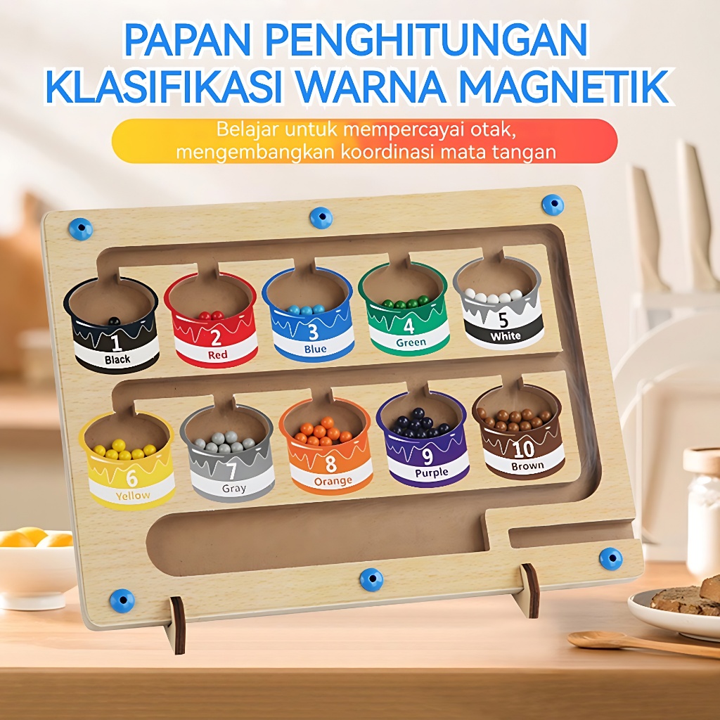 Pena Magnetik Permainan Klasifikasi Warna Mainan Anak