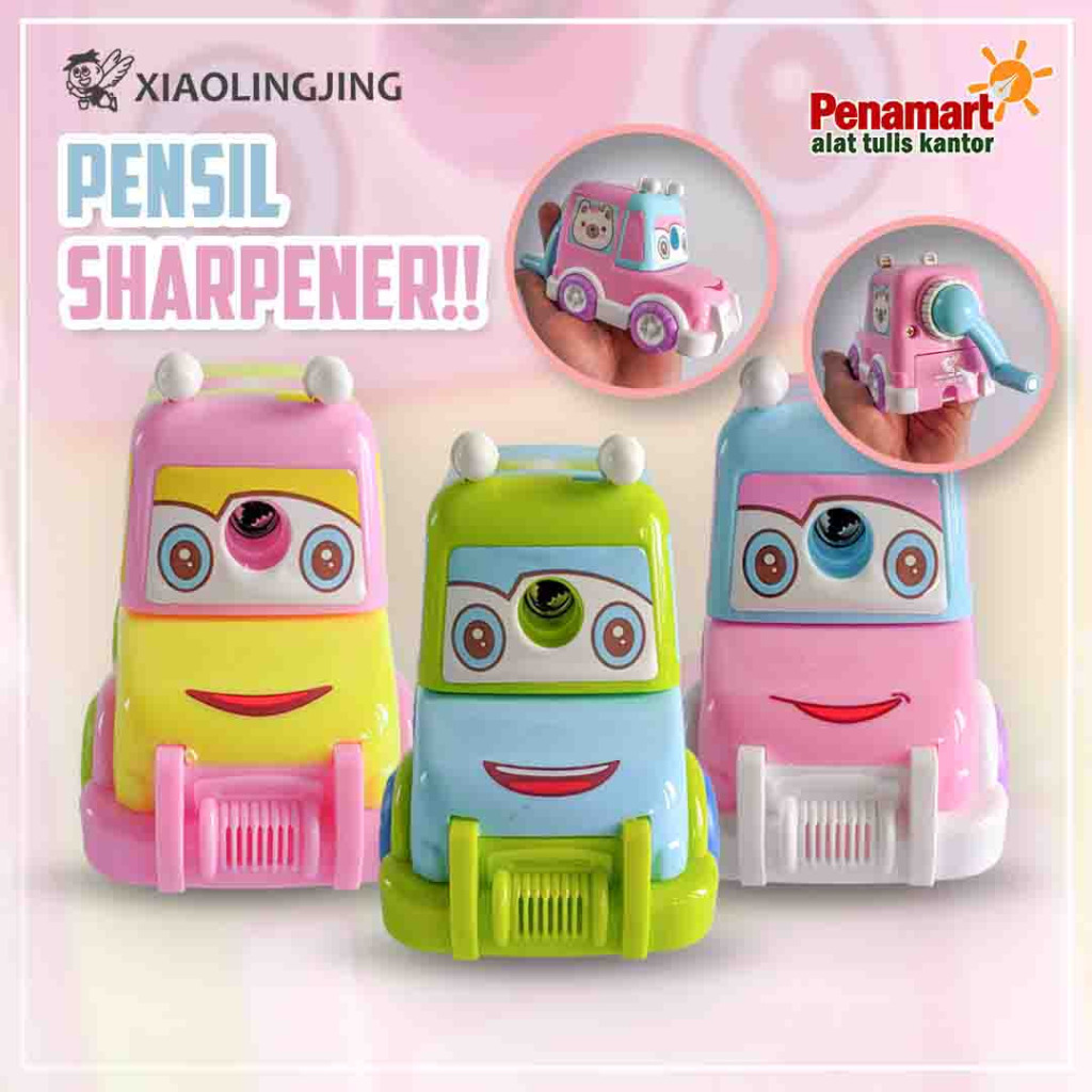 

Peruncing Pensil Rautan Pencil Sharpener Karakter Mobil Car Xiaolingjing (X4017)