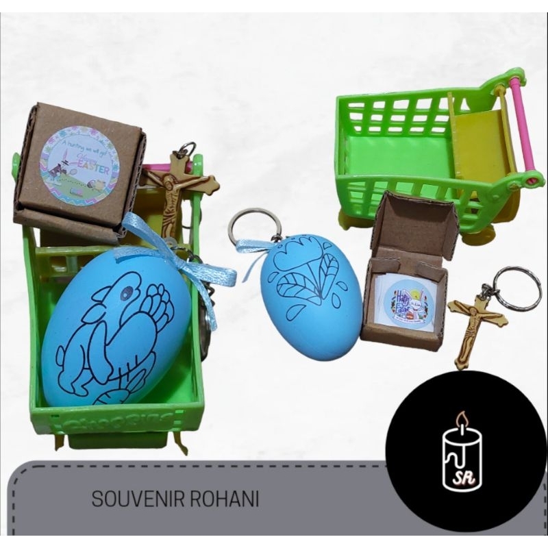 KERANJANG TELUR PASKAH / HADIAH PERAYAAN HAPPY EASTER ANAK SEKOLAH MINGGU STIKER PASKAH