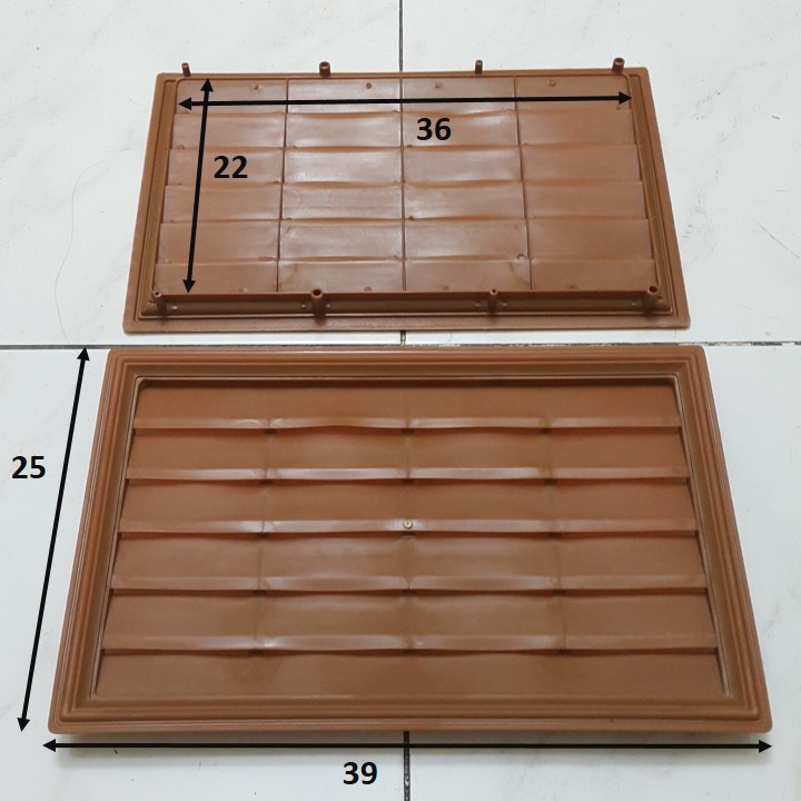 Kisi-kisi udara pintu kamar mandi - Jalusi PVC - Ventilasi -  toilet wc