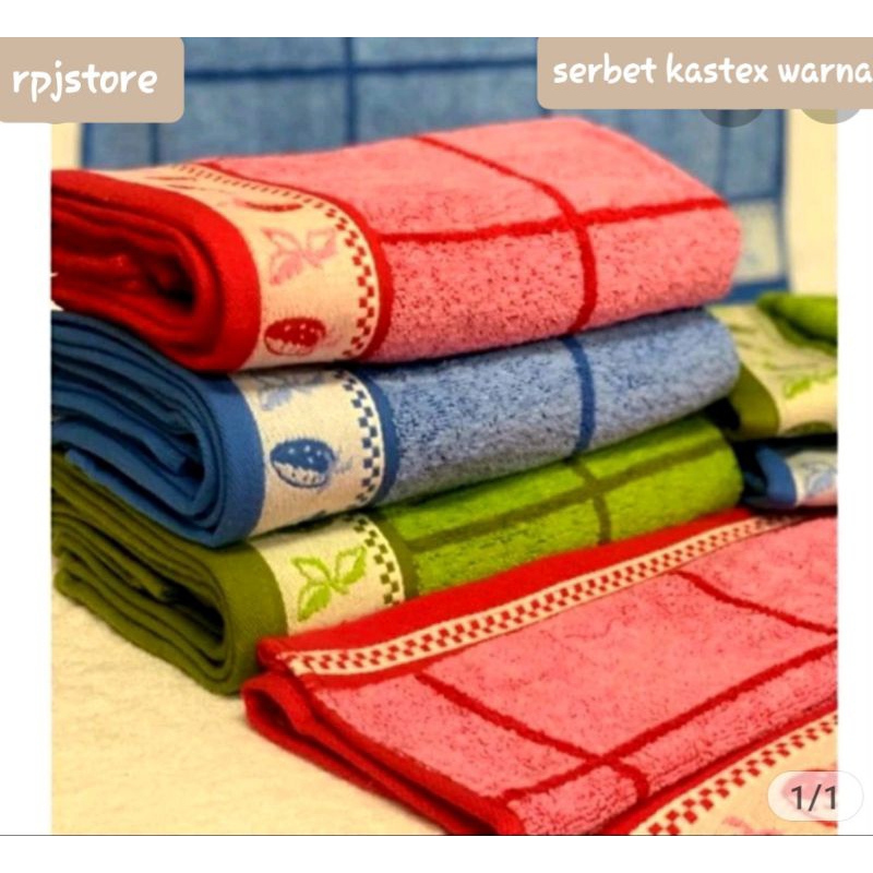 serbet handuk bahan katun castex warna