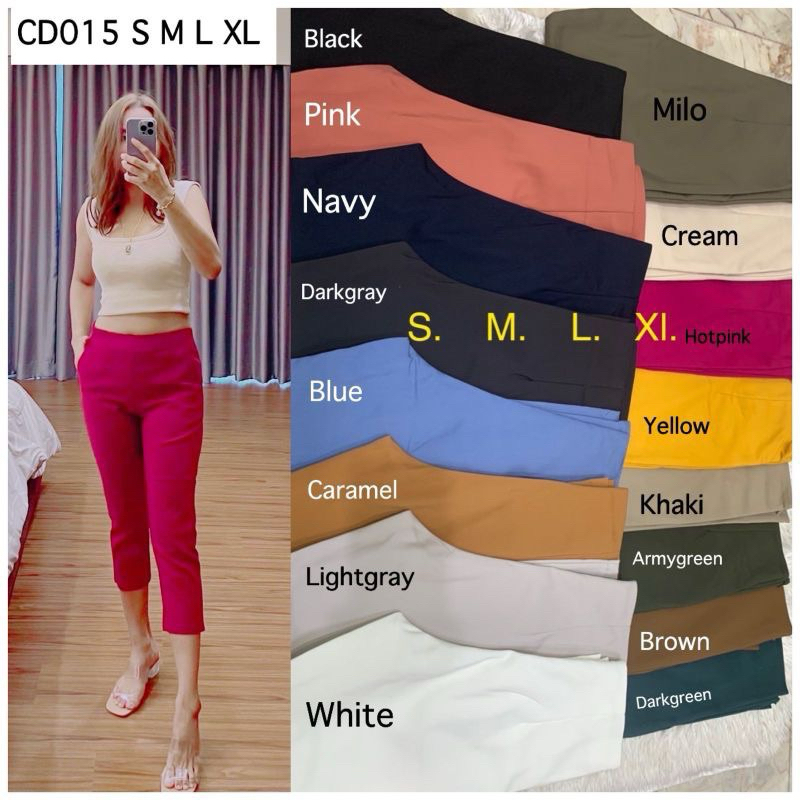 Hw pants 7/8 chokdee hitam sz M max bb 52