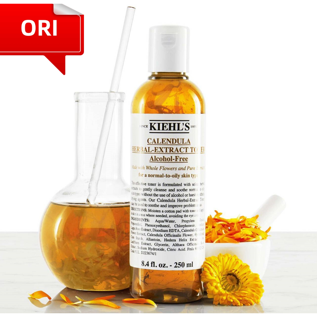 【100%Original Impor Stok】Kiehl's Calendula Herbal Extract Alcohol-Free Toner 40ML 250ML /Kiehls Deep