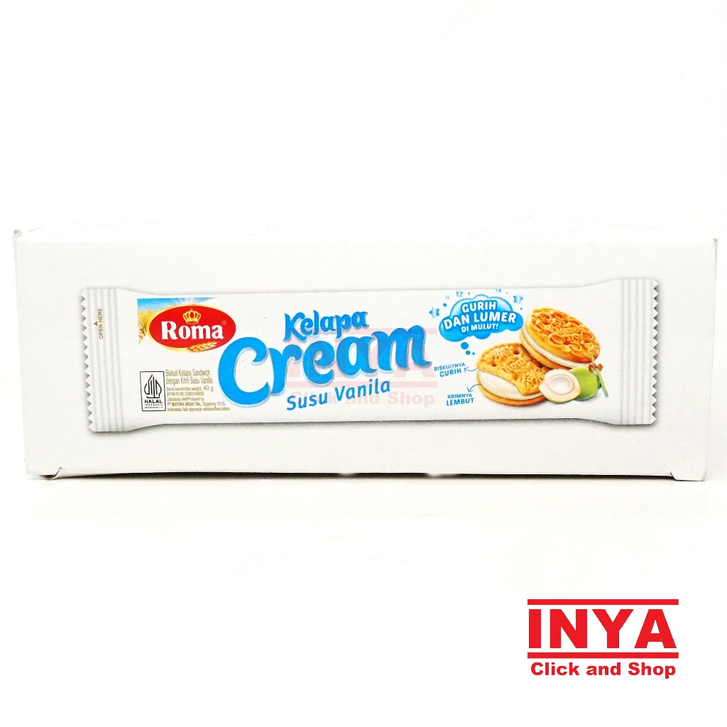 

Roma Kelapa Cream Susu Vanila 40gr Sachet - Biscuits