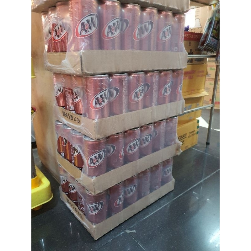 

A&W Rasa Sarsaparila 1 krat isi 24 kaleng @250ml