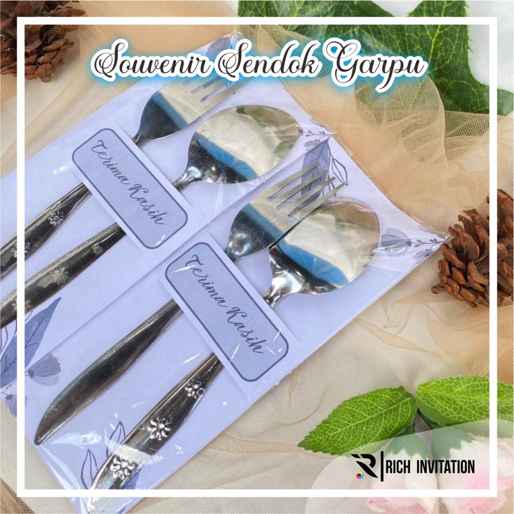 SOUVENIR ALAT MAKAN SENDOK GARPU MURAH - SOUVENIR PERNIKAHAN SENDOK GARPU STAINLESS