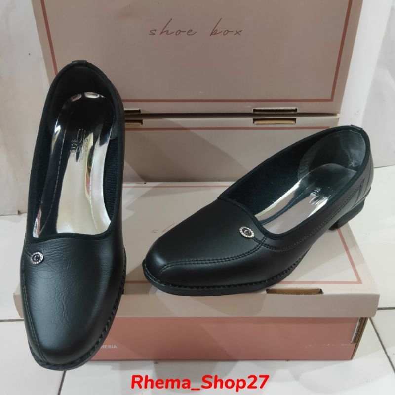 PANTOFEL WANITA CTC - VILANDO | Sepatu PDH Pansus Wanita tanpa tali 2CM & 3CM