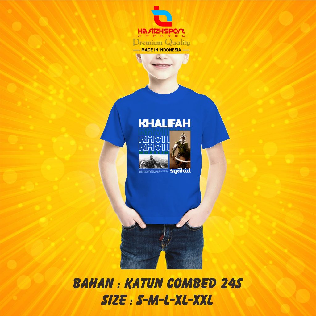 KAOS BAJU ANAK ISLAMI KHALIFAH MOESLIM SYAHID PREMIUM
