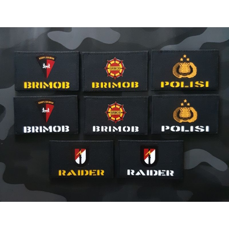 patch laser logo,polisi,brimob,raider