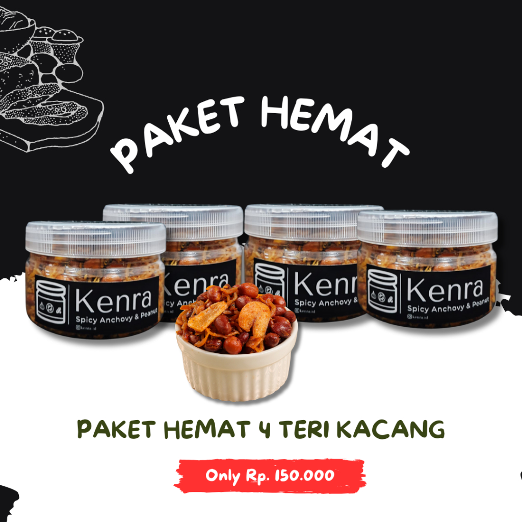 

Paket Hemat 4 Teri Kacang Asin Pedas