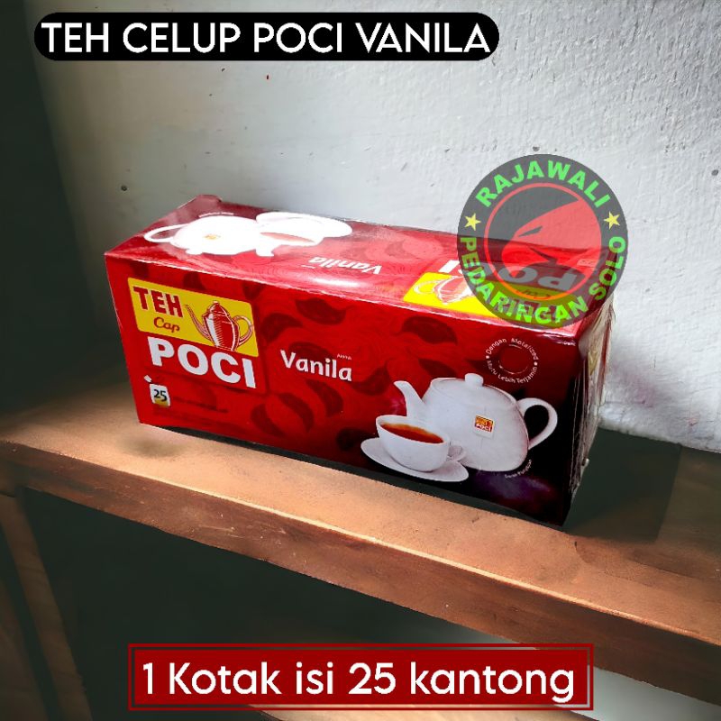 

TEH CELUP POCI VANILA 1 KOTAK ISI 25