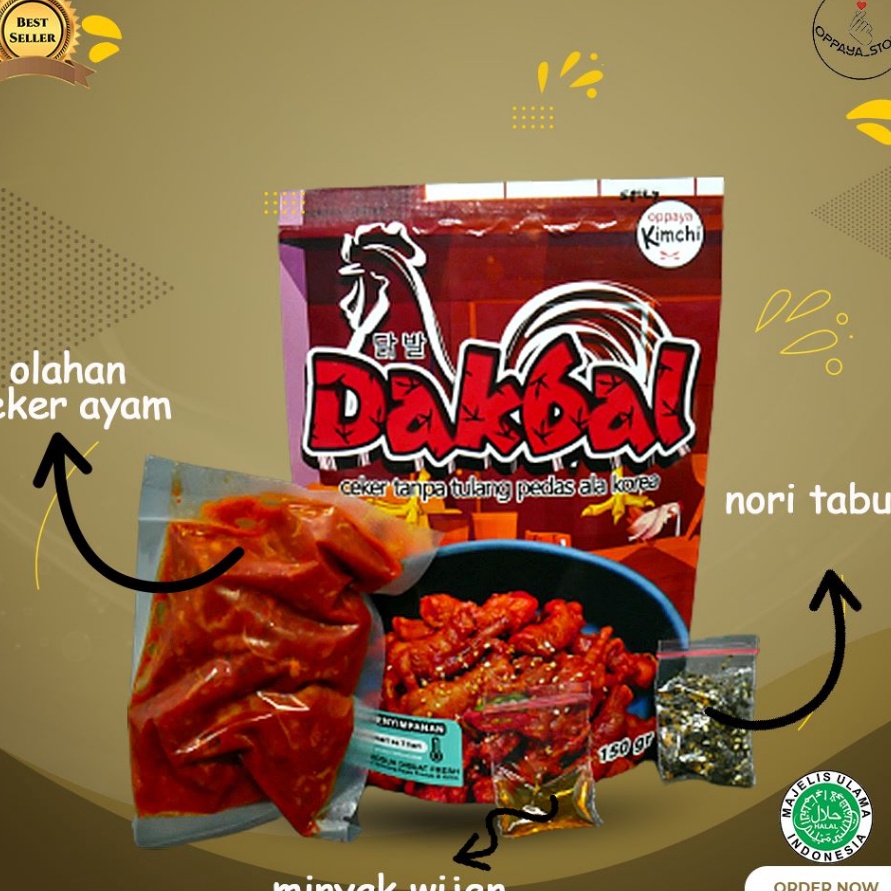 

TGYR3917 PALING AMPUH Dakbal Ceker Tanpa Tulang Korea Pedas 15 Gram