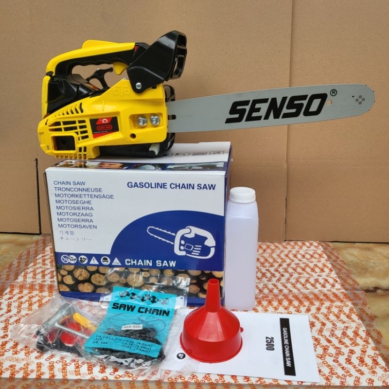 mesin senso 2500 14inci 25.4cc chainsaw assy 2500 14inci 25.4cc