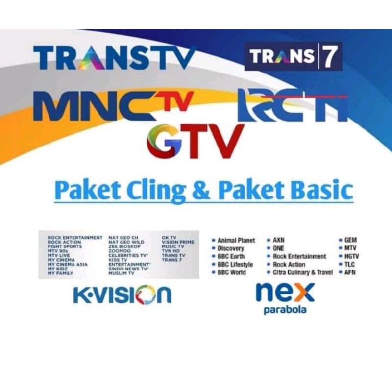 PAKET MNC GROUP &amp; TRANS GROUP KVISION NEX PARABOLA