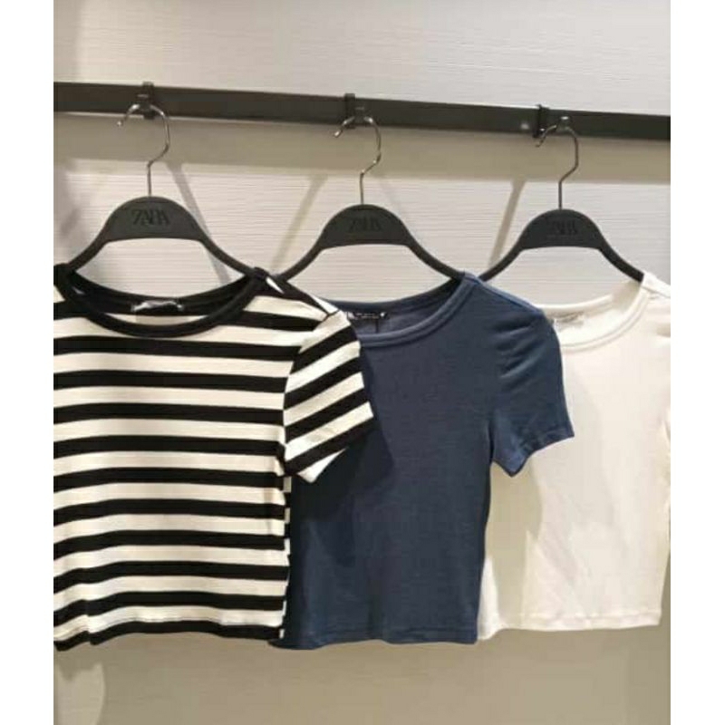 Jastip T-Shirt Zara Wanita Crop/Kaos Wanita Zara Original